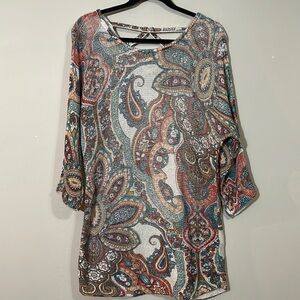Chico’s Boho Paisley Knit Top